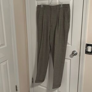 Make offer! Heisman Trophy Collection men's pleated cuffed houndstooth slacks 38
